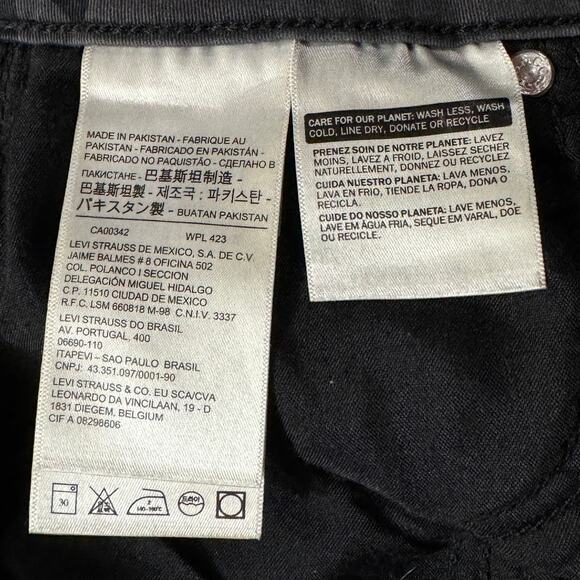 Levi’s 721 SZ 26 High-Rise Skinny Jeans Camo Stretch Zip-Fly Pockets Black Gray - Picture 9 of 11